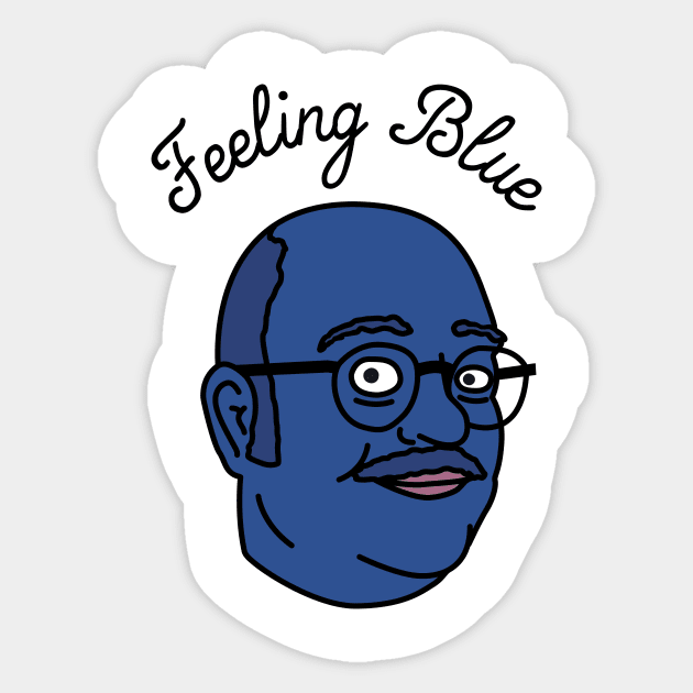 Feeling Blue Sticker by The_Black_Dog